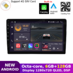 ANDROID autoradio navigatore per Suzuki Jimny 2007-2017 CarPlay Android Auto GPS USB WI-FI Bluetooth 4G LTE
