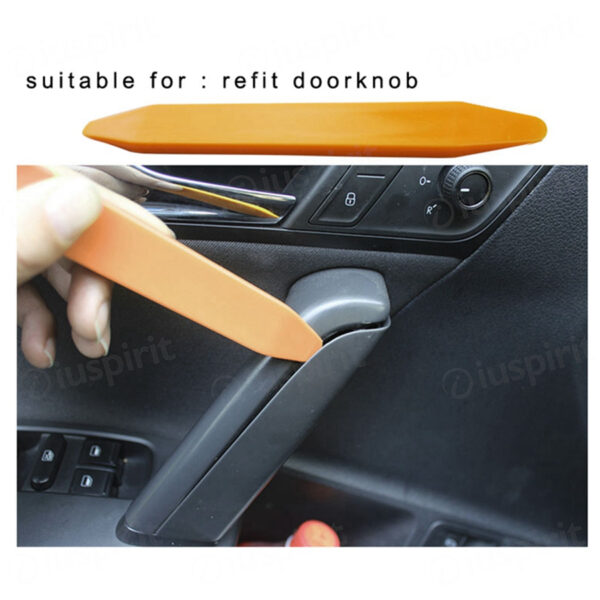 Set 4 leve di plastica set strumenti per la rimozione dei pannelli delle auto e le mascherine delle autoradio - immagine 6