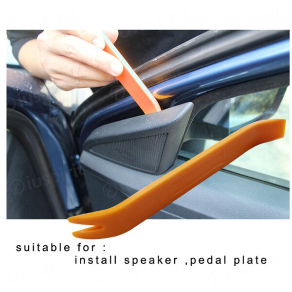 Set 4 leve di plastica set strumenti per la rimozione dei pannelli delle auto e le mascherine delle autoradio - immagine 8