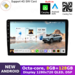 ANDROID autoradio navigatore per Suzuki Jimny 2007-2017 CarPlay Android Auto GPS USB WI-FI Bluetooth 4G LTE