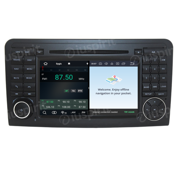 ANDROID autoradio 2 DIN navigatore per Mercedes classe R W251 R280 R300 R320 R350 R500 R63 AMG 2006-2012 GPS DVD WI-FI Bluetooth MirrorLink - immagine 7