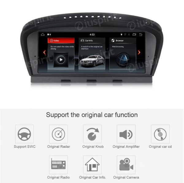 ANDROID 8.8 inch satnav for BMW 3 Series E90/E91/E92 2005-2008, BMW 5 Series E60/61/E63/E64 2005-2008 Original CCC GPS WI-FI Bluetooth MirrorLink system - Image 2