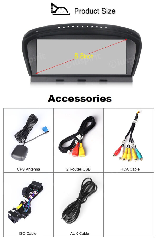 ANDROID 8.8 inch satnav for BMW 3 Series E90/E91/E92 2005-2008, BMW 5 Series E60/61/E63/E64 2005-2008 Original CCC GPS WI-FI Bluetooth MirrorLink system - Image 7