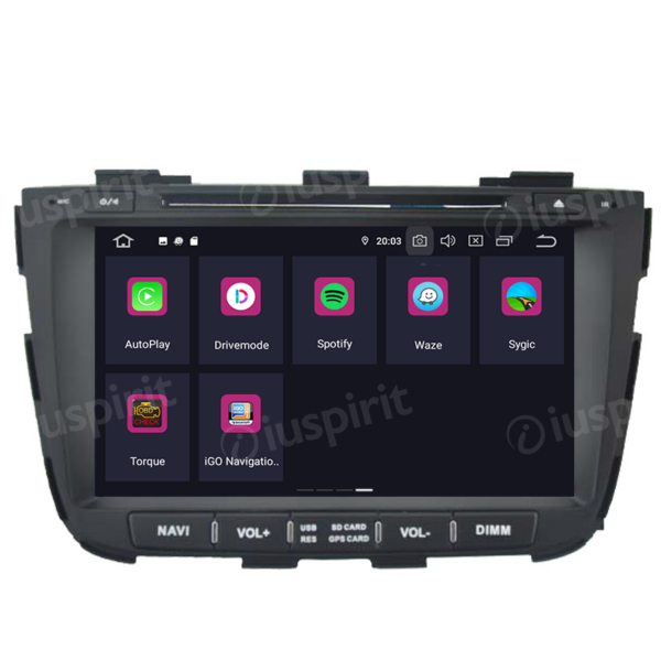 ANDROID autoradio 2 DIN navigatore per Kia Sorento 2013-2014 GPS DVD WI-FI Bluetooth MirrorLink - immagine 3