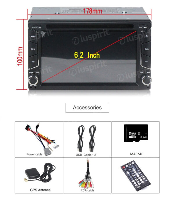 Autoradio 2 DIN navigatore per Nissan Qashqai, Nissan Juke, Nissan X-Trail, Nissan Tiida GPS DVD USB SD Bluetooth - immagine 6