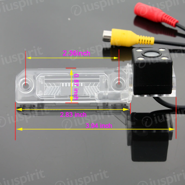 Telecamera retromarcia per VW Touran Jetta Trasporter T5 Caddy Skoda Superb  retrocamera specifica luce targa - immagine 6