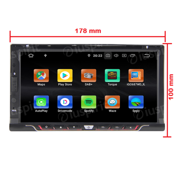 ANDROID 10 6.9 inch 2-DIN universal car radio GPS DVD USB SD WI-FI Bluetooth Mirrorlink - Image 4