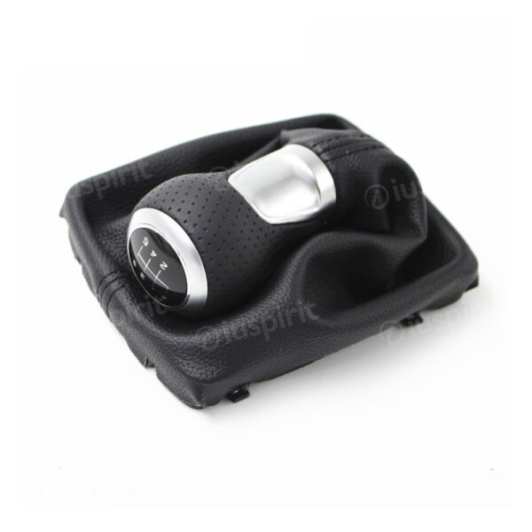 Pomello cambio 6 marce per Audi A4 S4 B8 8K A5 8T Q5 8R S LINE 2008-2015 cuffia con cuciture nere - immagine 2