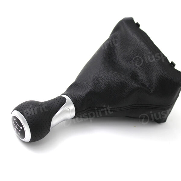 Pomello cambio 6 marce per Audi A4 S4 B8 8K A5 8T Q5 8R S LINE 2008-2015 cuffia con cuciture nere - immagine 3