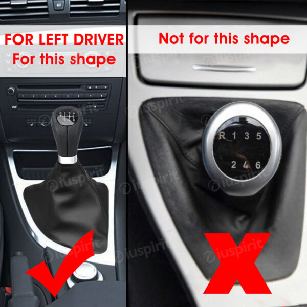 Pomello cambio 6 marce per BMW Serie 1 E81 E82 E87 E88 cuffia leva cambio 6 marce - immagine 4