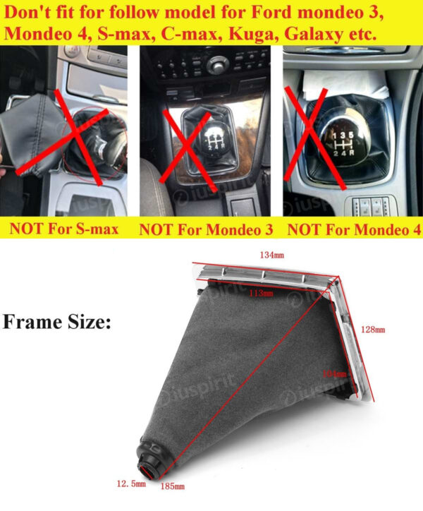 Pomello cambio 5 marce per Ford Focus Ford Fiesta Ford Kuga C-Max cuffia leva cambio 5 marce - immagine 5