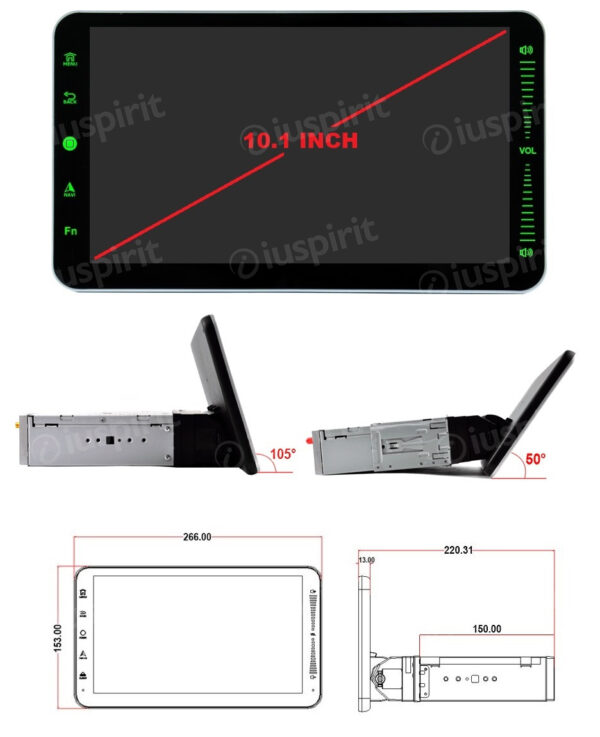 ANDROID car radio 1 DIN universal navigator 10.1 inch Car Play Android Car GPS USB SD WI-FI Bluetooth Mirrorlink - Image 3