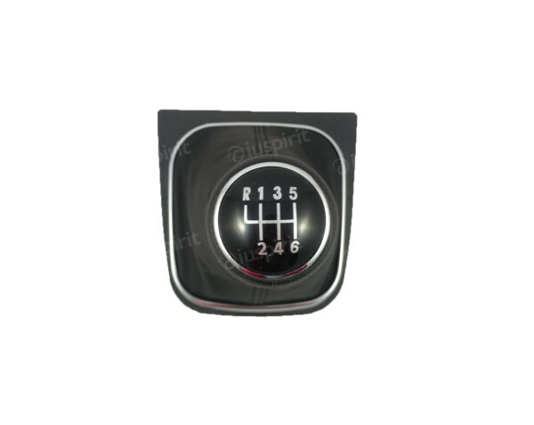 Pomello cambio 6 marce per VW Golf 5, Golf 6 Jetta Scirocco cuffia vera pelle leva cambio 6 marce cuciture nere - immagine 4