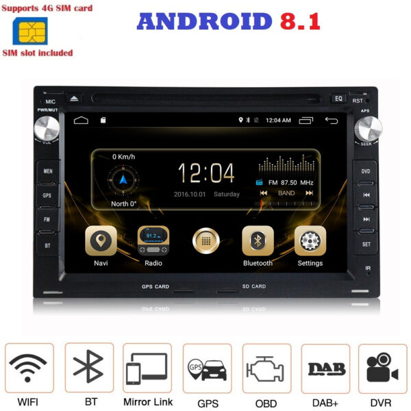 ANDROID car radio 2 DIN navigation for Golf 4 Passat B5 Bora Polo Transporter T4 Transporter T5 Jetta Chico Sharan Lupo Seat Ibiza GPS DVD WI-FI Bluetooth MirrorLink