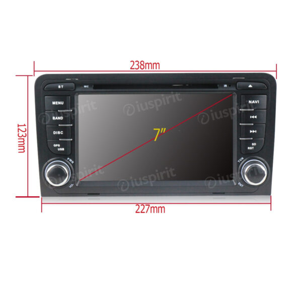 ANDROID car radio 2 DIN navigation for Audi A3 Audi S3 2002-2012 GPS DVD WI-FI Bluetooth MirrorLink - Image 7