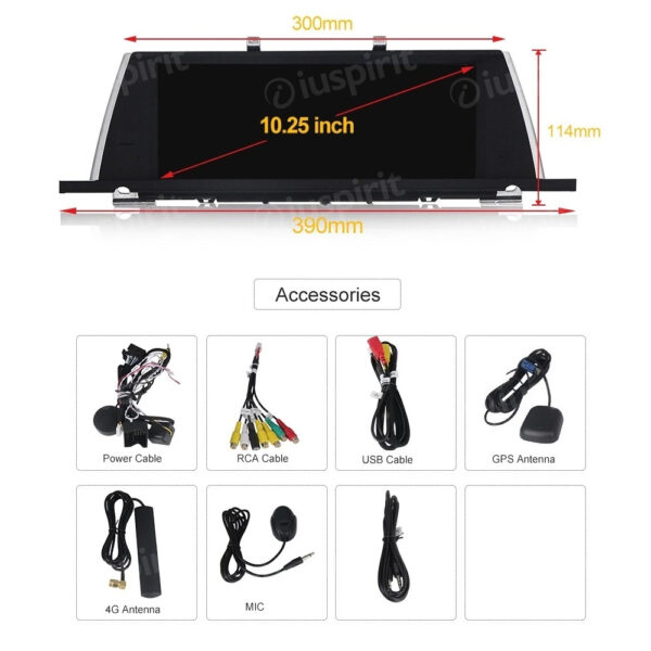 ANDROID navigator for BMW 5 Series GT F07 System NBT 10.25 inch WI-FI GPS 4G LTE Bluetooth MirrorLink 4GB RAM 64GB ROM - Image 6