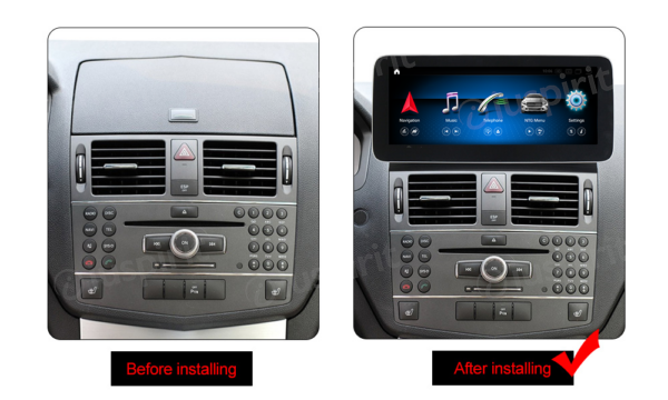 ANDROID navigator for Mercedes C-Class W204 2008-2010 NTG 4.0 10.25 inch 4GB RAM 64GB ROM Octa-Core CarPlay Android Auto Bluetooth GPS WI-FI - Image 11
