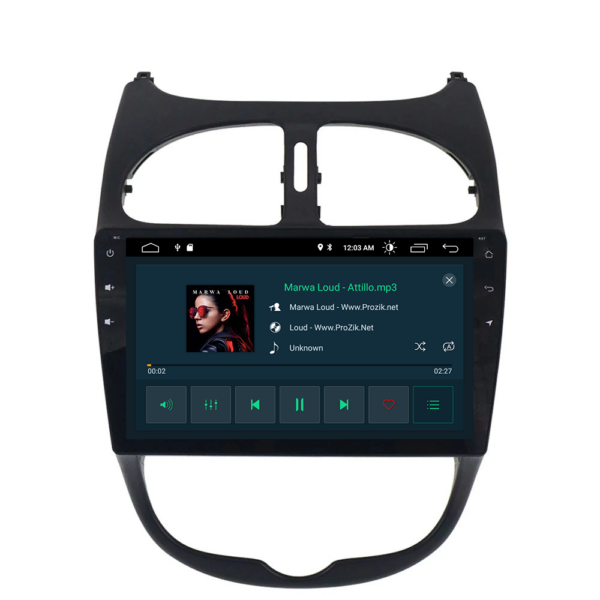 ANDROID 10 car navigation system for Peugeot 206 2000-2008 GPS USB WI-FI Bluetooth Mirrorlink - Image 3