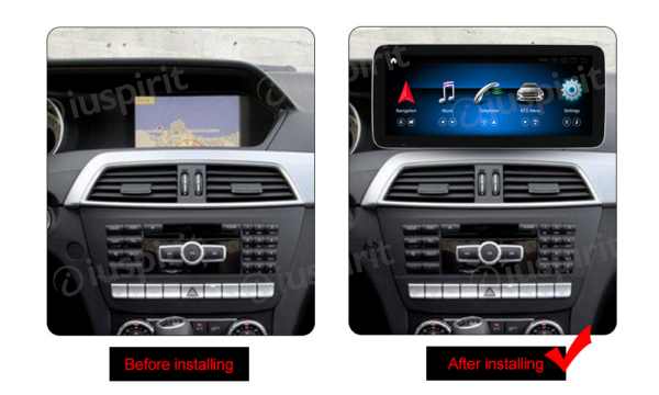 ANDROID navigator for Mercedes C-Class W204 2011-2014 NTG 4.5 10.25 inch 4GB RAM 64GB ROM Octa-Core CarPlay Android Auto Bluetooth GPS WI-FI - Image 11