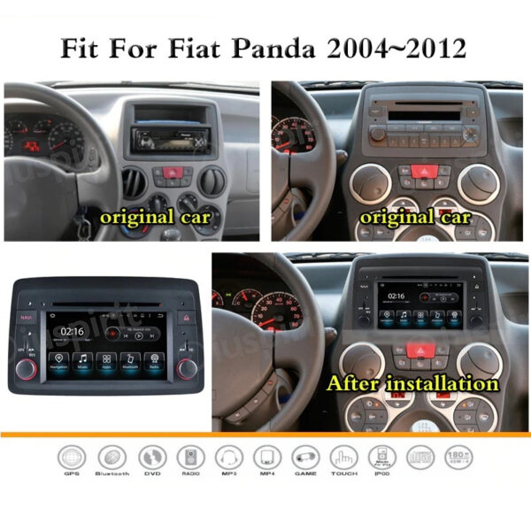 ANDROID car radio navigator for Fiat Panda 2004-2012 CarPlay Android Car GPS DVD WI-FI Bluetooth - Image 6