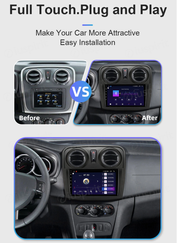 ANDROID car navigation system for Renault Dacia Logan 2 Sandero CarPlay Android Auto GPS USB WI-FI Bluetooth 4G LTE - Image 8