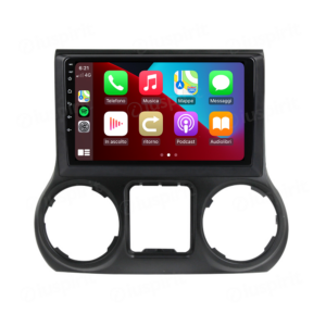 ANDROID autoradio navigatore per Jeep Wrangler 3 JK 2010-2018 CarPlay Android Auto GPS USB WI-FI Bluetooth 4G LTE