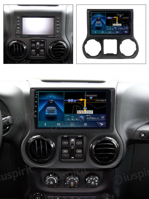 ANDROID autoradio navigatore per Jeep Wrangler 3 JK 2010-2018 CarPlay Android Auto GPS USB WI-FI Bluetooth 4G LTE - immagine 8
