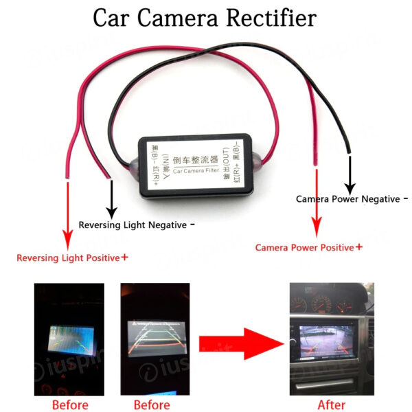 Image rectifier relay for rear view camera, 12V power capacitor filter rectifier for reversing camera - Image 3