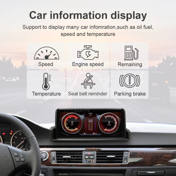 ANDROID navigatore per BMW Serie 3 E90 E91 E92 E93 2006-2012 10.25 pollici CarPlay Android Auto WI-FI GPS 4G LTE Bluetooth 4GB RAM 64GB ROM - immagine 10