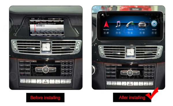 ANDROID navigatore per Mercedes Classe CLS W218 2013 NTG 4.5 CarPlay Android Auto 10.25 pollici 4GB RAM 64GB ROM Octa-Core Bluetooth GPS WI-FI - immagine 8
