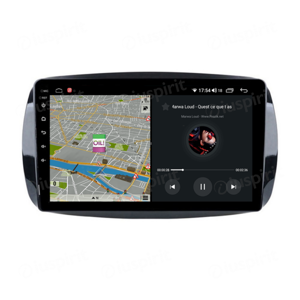 ANDROID autoradio navigatore per Smart Fortwo W453 Smart ForFour 2014-2020 CarPlay Android Auto GPS USB WI-FI Bluetooth 4G LTE - immagine 4
