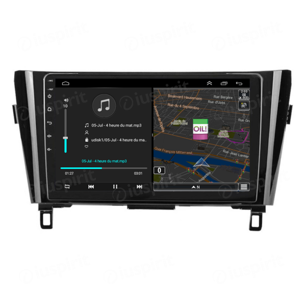 ANDROID autoradio navigatore per Nissan Qashqai J11 2 Nissan X-Trail Nissan Rogue 2014-2020 GPS WI-FI USB Bluetooth MirrorLink - immagine 4
