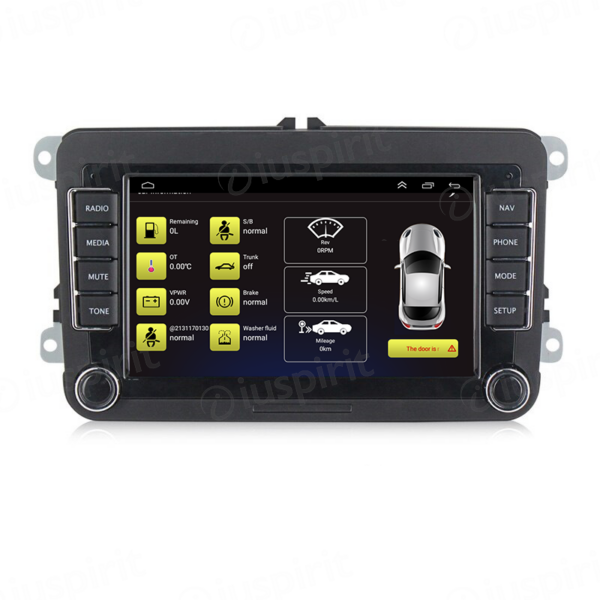 ANDROID autoradio navigatore per VW Golf 5 6 Passat Tiguan Jetta Polo Touran Caddy Scirocco Skoda Seat GPS WI-FI USB Bluetooth MirrorLink - immagine 2