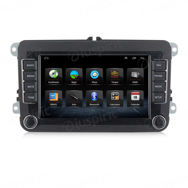 ANDROID autoradio navigatore per VW Golf 5 6 Passat Tiguan Jetta Polo Touran Caddy Scirocco Skoda Seat GPS WI-FI USB Bluetooth MirrorLink - immagine 3