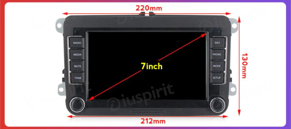 ANDROID autoradio navigatore per VW Golf 5 6 Passat Tiguan Jetta Polo Touran Caddy Scirocco Skoda Seat GPS WI-FI USB Bluetooth MirrorLink - immagine 9