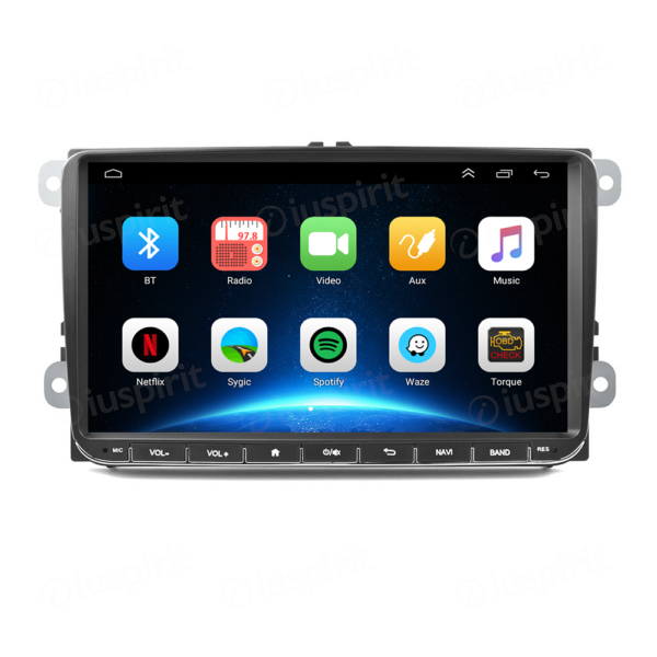 ANDROID autoradio navigatore per VW Golf 5 Golf 6 Passat Tiguan Jetta Polo Touran Caddy Scirocco Skoda Seat GPS WI-FI USB Bluetooth MirrorLink - immagine 3