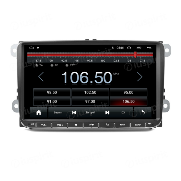 ANDROID autoradio navigatore per VW Golf 5 Golf 6 Passat Tiguan Jetta Polo Touran Caddy Scirocco Skoda Seat GPS WI-FI USB Bluetooth MirrorLink - immagine 6