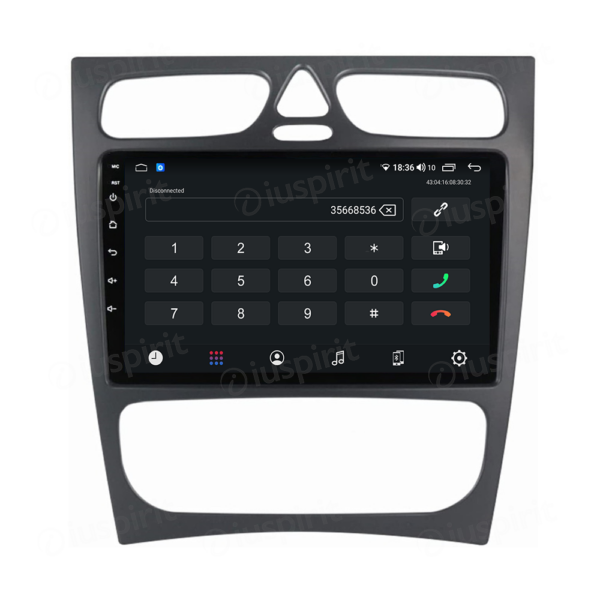ANDROID autoradio navigatore per Mercedes classe C W203 classe CLK W209 classe A W168 classe G W463 CarPlay Android Auto GPS USB WI-FI Bluetooth 4G LTE - immagine 2