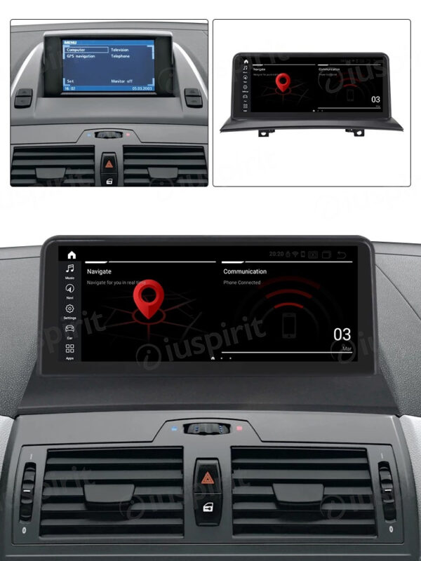 ANDROID navigatore per BMW X3 E83 2004-2009 Sistema CCC 10.25 pollici CarPlay Android Auto WI-FI GPS 4G LTE Bluetooth 4GB RAM 64GB ROM - immagine 9