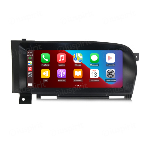ANDROID navigatore per Mercedes Classe S W221 W216 CL 2006-2009 NTG 3.0 CarPlay Android Auto 10.25 pollici 4GB RAM 64GB ROM Octa-Core Bluetooth GPS WI-FI - immagine 2