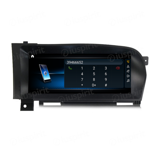 ANDROID navigatore per Mercedes Classe S W221 W216 CL 2006-2009 NTG 3.0 CarPlay Android Auto 10.25 pollici 4GB RAM 64GB ROM Octa-Core Bluetooth GPS WI-FI - immagine 4