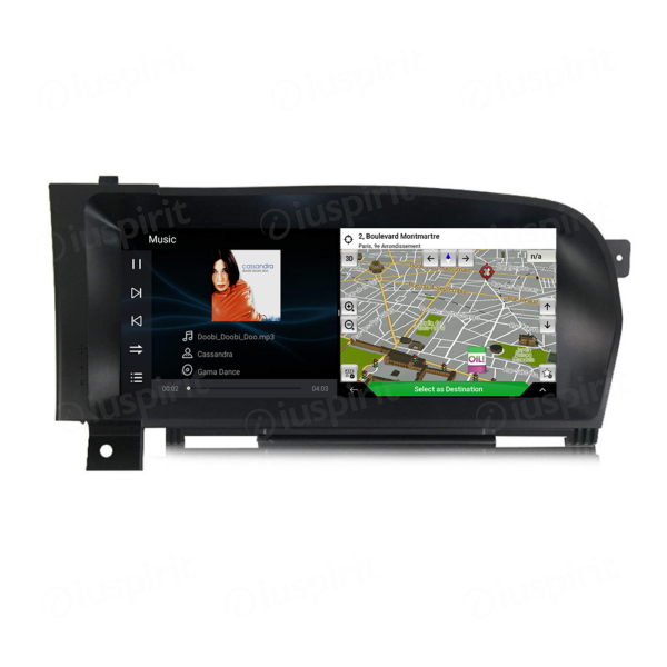 ANDROID navigatore per Mercedes Classe S W221 W216 CL 2006-2009 NTG 3.0 CarPlay Android Auto 10.25 pollici 4GB RAM 64GB ROM Octa-Core Bluetooth GPS WI-FI - immagine 7