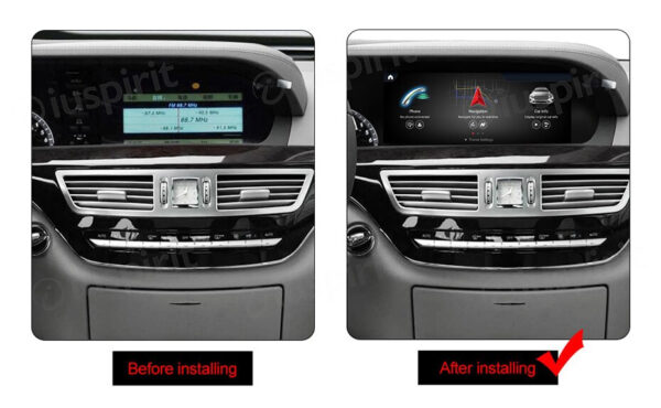 ANDROID navigatore per Mercedes Classe S W221 W216 CL 2006-2009 NTG 3.0 CarPlay Android Auto 10.25 pollici 4GB RAM 64GB ROM Octa-Core Bluetooth GPS WI-FI - immagine 8