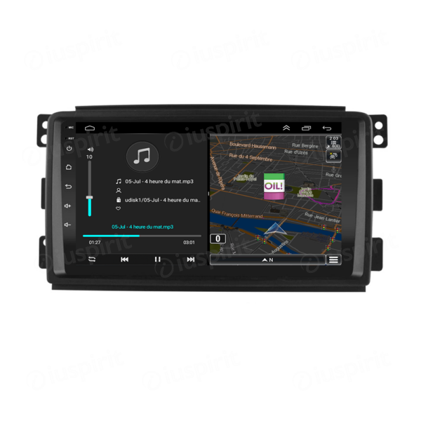 ANDROID autoradio navigatore per Smart Fortwo W451 2006-2010 GPS WI-FI USB Bluetooth MirrorLink - immagine 3