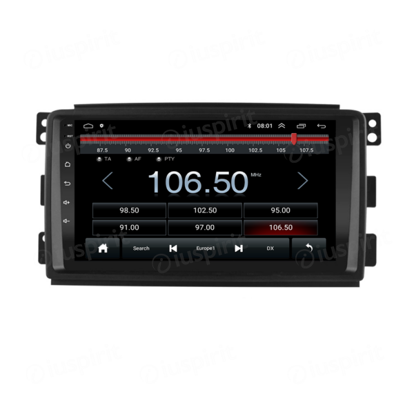 ANDROID autoradio navigatore per Smart Fortwo W451 2006-2010 GPS WI-FI USB Bluetooth MirrorLink - immagine 5