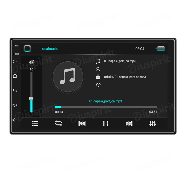 ANDROID autoradio navigatore universale GPS WI-FI USB Bluetooth MirrorLink display 7 pollici touch-screen - immagine 6