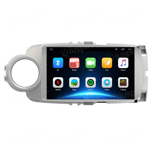 ANDROID autoradio navigatore per Toyota Yaris 2012-2017 GPS WI-FI USB Bluetooth MirrorLink - immagine 3