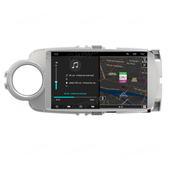 ANDROID autoradio navigatore per Toyota Yaris 2012-2017 GPS WI-FI USB Bluetooth MirrorLink - immagine 4