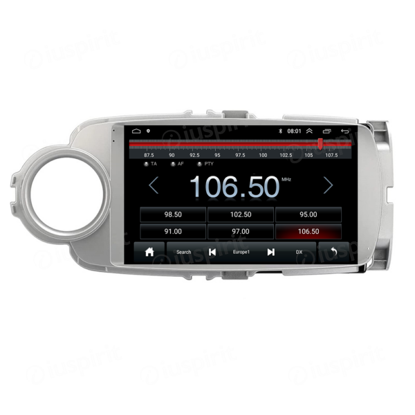 ANDROID autoradio navigatore per Toyota Yaris 2012-2017 GPS WI-FI USB Bluetooth MirrorLink - immagine 5