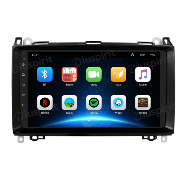 ANDROID autoradio navigatore per Mercedes classe B W245 Classe A W169 A180 A150 B200 B150 B170 Mercedes Sprinter Vito Viano GPS WI-FI USB Bluetooth MirrorLink - immagine 4